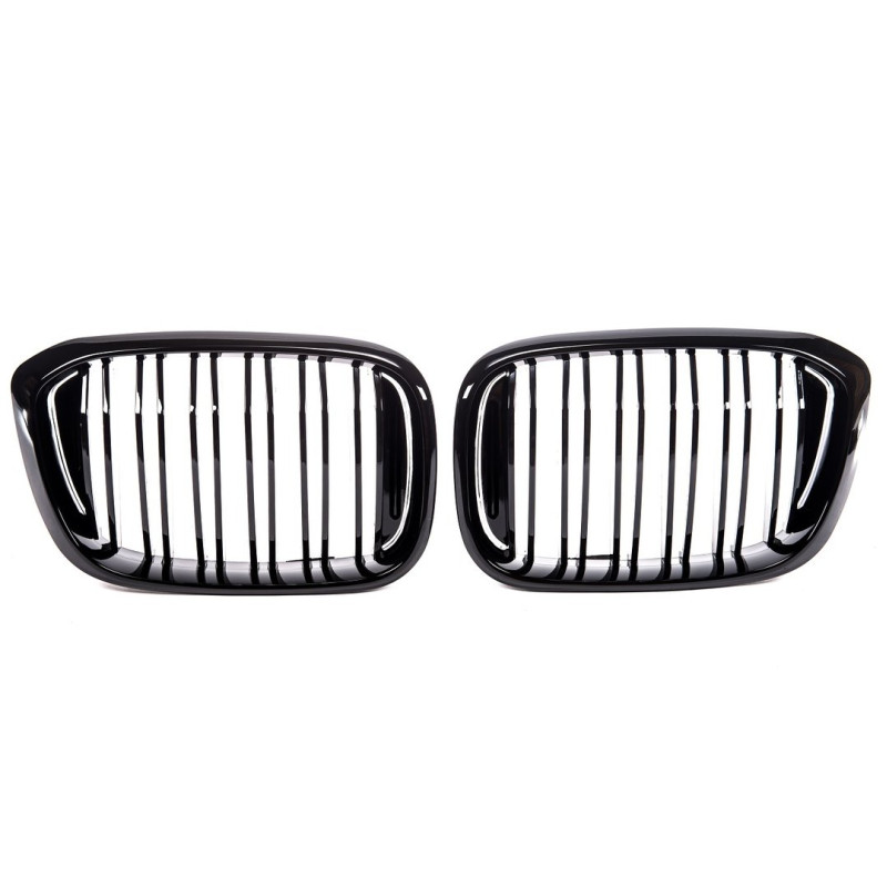 Calandre Avant Noir Brillant Pour BMW Série 5 E39 (Berline Et Touring 1995-2004) - En ABS, Remplacement D'origine - 2
