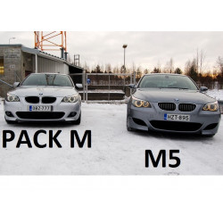 PARECHOC PARE CHOC AVANT M5 EN ABS POUR BMW SERIE 5 E60 + 2 ANTIBROUILLARD (AVEC OU SANS RADAR)