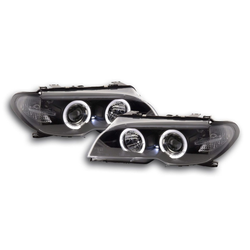 2 Phares Avant Angel Eyes Pour BMW Série 3 E46 Berline Phase 1 (1998-08/2001) - Neufs