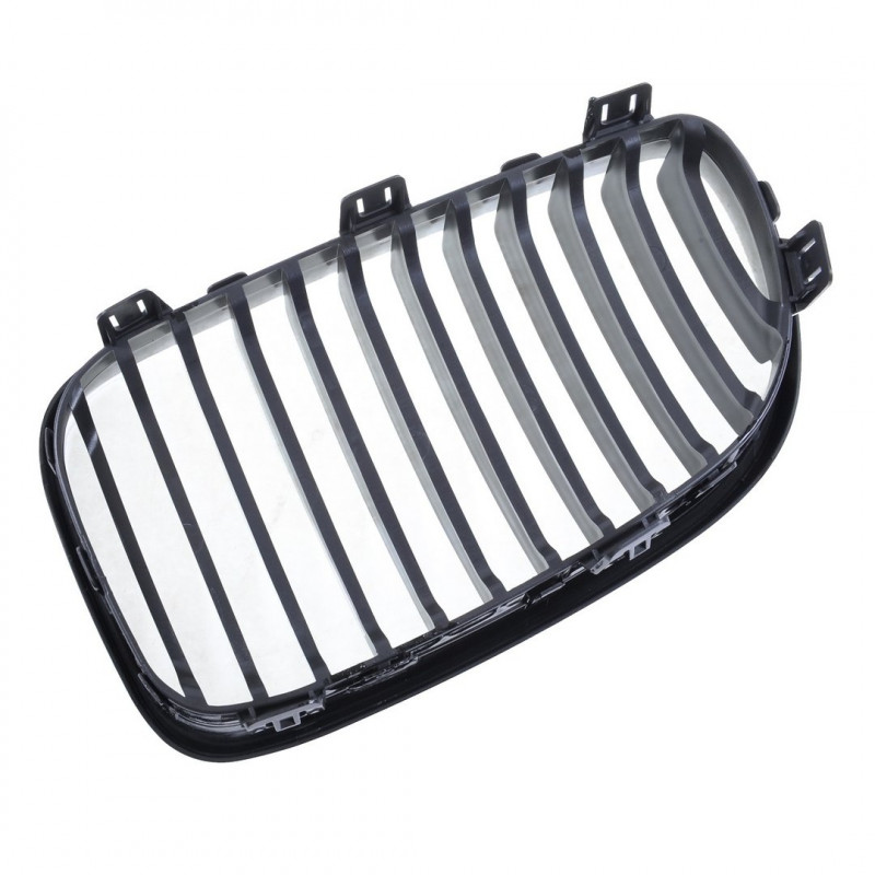 Calandre Avant Noir Brillant Pour BMW Série 1 E81 E82 E87 E88 (2008-2013) - Grille Verticale M Style