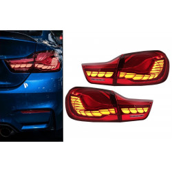 2 FEUX ARRIERE LED 3D ROUGE LOOK M4 CS POUR BMW SERIE 4 F32 F33 F36