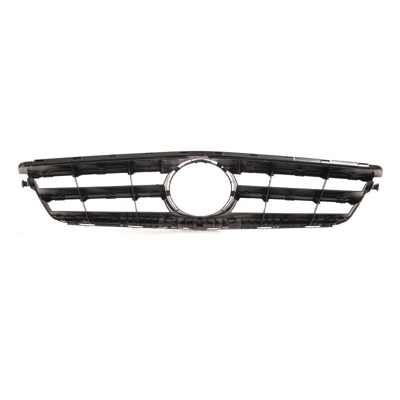 Calandre Avant Diamant Noir Pour Mercedes Classe C W204 (2007-2014) - Style AMG - Brillant - 4
