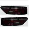 2 feux arrière led rouge et noir fumé pour AUDI A5 S5 RS5 phase 2 de 07/2011 à 2015