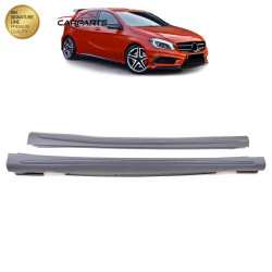 Coques De Rétroviseur Extérieur Pour Mercedes - Noir Brillant, Lot De 2 - Compatible Classe A, B, C, E, GLA, S, CLA, CLS (réf. A2128106700 Etc.)