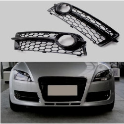 Grilles De Phares Antibrouillard Avant Pour Audi TT 8J (2006-2014) - Lot De 2, Noir Brillant, Référence 8J0807682